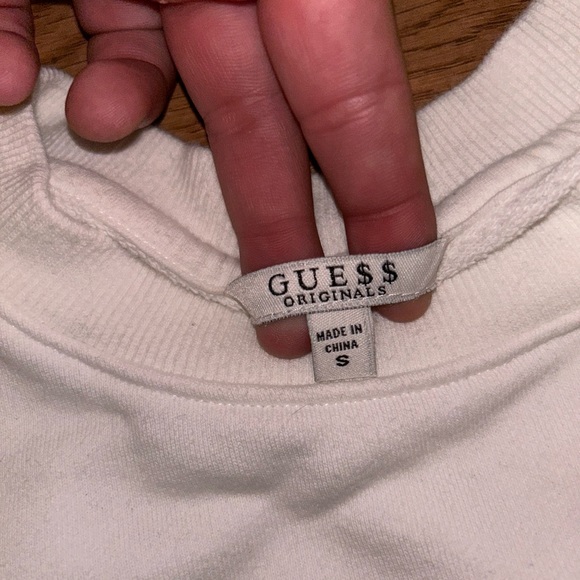 Guess Jeans X A$AP Rocky White / Blue Embroidered Crewneck Sweater Size Small - Picture 5 of 10